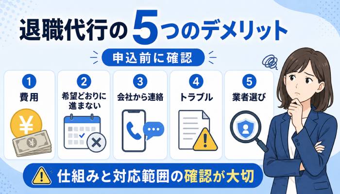 退職代行の5つのデメリット